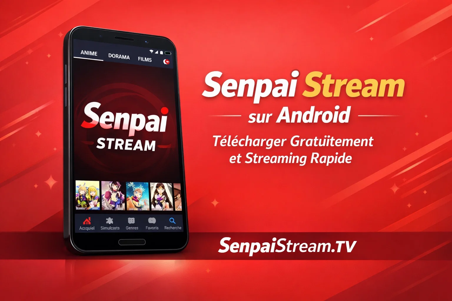 Senpai Stream sur Android